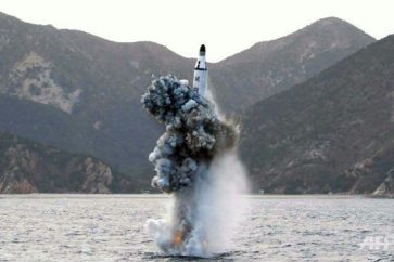 North Korea Test-Fires Sub-Launched missile close to Japan