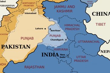 Pakistan - India map