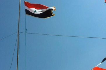 Syrian flag hoisted