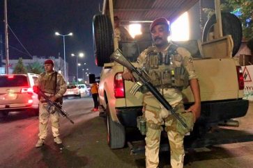 Iraqi security forces near Bahraini embassy in Baghdad