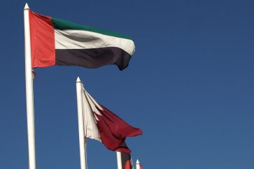 UAE, Qatar flags
