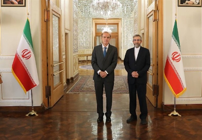 Iranian Deputy Foreign Minister Ali Baqeri and European Union’s deputy foreign policy chief Enrique Mora