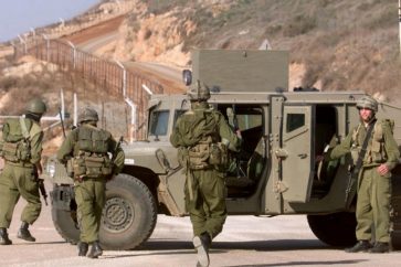 Israeli occupation soldiers in Mutella border area between Lebanon and occupied Palestinian territories