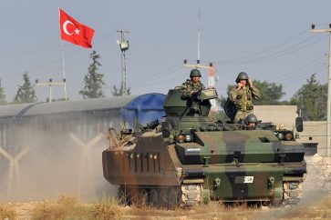 Turkish security forces patrol