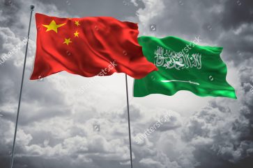 China and Saudi Arabia flags