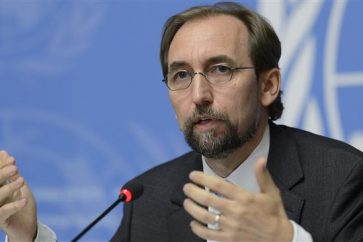 The UN human rights chief, Zeid bin Ra'ad Zeid al-Hussein