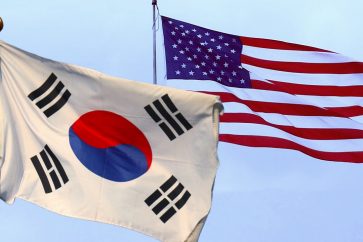 US South Korea flags