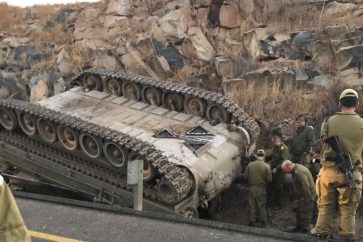 Israeli armored artillery vehicle acciden