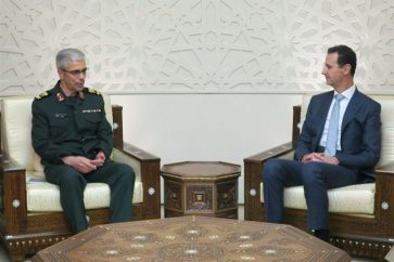 Syrian President Bashar Al-Assad received Chief of Staff of the Iranian Armed Forces Major General Mohammad Hossein Baqeri.