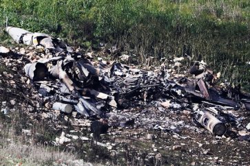 debris of downed F16