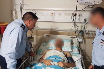 injured Israeli pilot