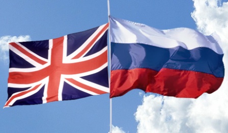 Russia UK flags