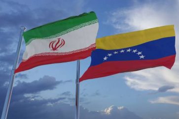 Iran Venezuela flags