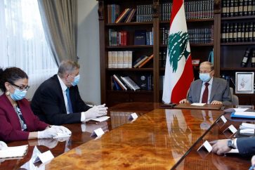 Lebanese President Michel Aoun meets UN's Jan Kubis