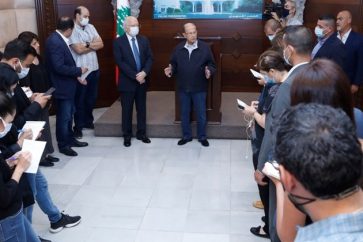 President Michel Aoun reporters