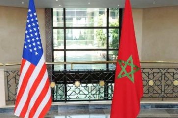 US Morocco flags