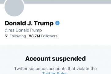 Trump account suspended