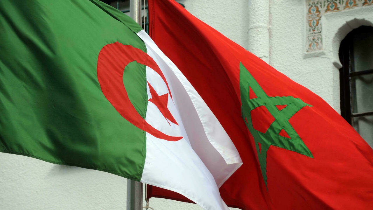Algeria Morocco flags