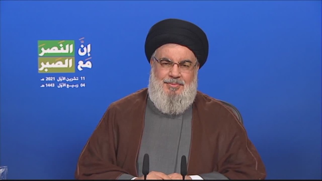 Hezbollah Secretary General Sayyed Hasan Nasrallah in televised speech on latest developments