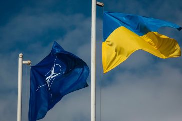 Ukraine NATO flags