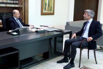 President Michel Aoun hosts Energy Minister Walid Fayyad