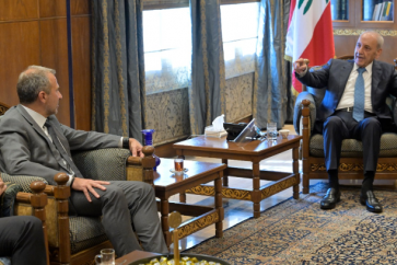 House Speaker Nabih Berri and Head of the Free Patriotic Movement MP Gebran Bassil