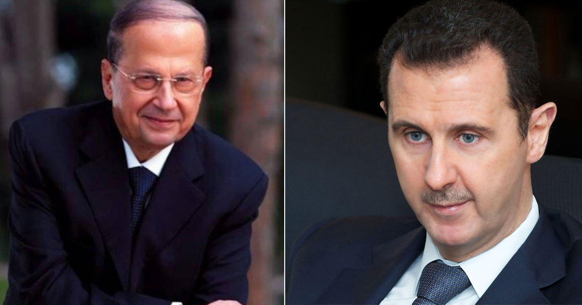 Michel Aoun Bashar Al-Assad