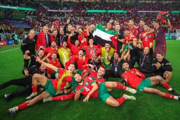 Morocco Palestine flag FIFA World Cup