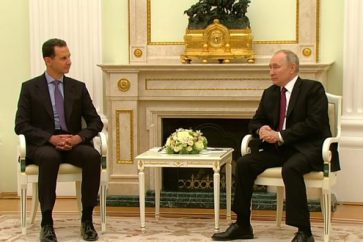 Syrian President Bashar Assad meeting Russian counterpart Vladimir Putin