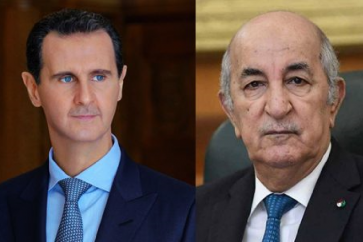 Syrian President Bashar Assad - Algerian President Abdelmadjid Tebboune