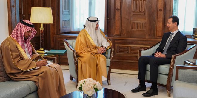 President Bashar al-Assad receives Saudin ambassador Ambassador Nayef Al-Sudairi