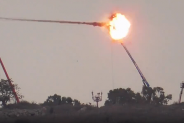 The Islamic Resistance's Targets IOF Military Cranes in Al-Malkiyya